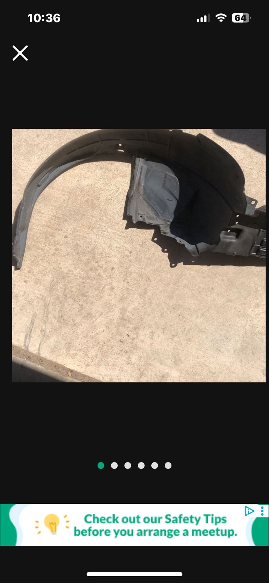 2007 Subaru Impreza Sedan WRX STI RS Passenger Fender liner Part