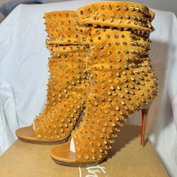 Christian Louboutin Boots GUERILLA 120 VEAU VELOUR sz 8 Us
