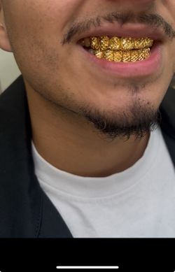 Diamond-Cut Grill | Silver w/ Gold Diamond Dust | 6on6 / 8on8 / 10on10