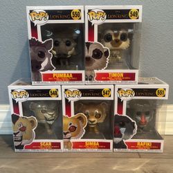 Pop! The Lion King Set (Simba #547, Scar #548, Timon #549, Pumbaa #550, Rafiki #551)