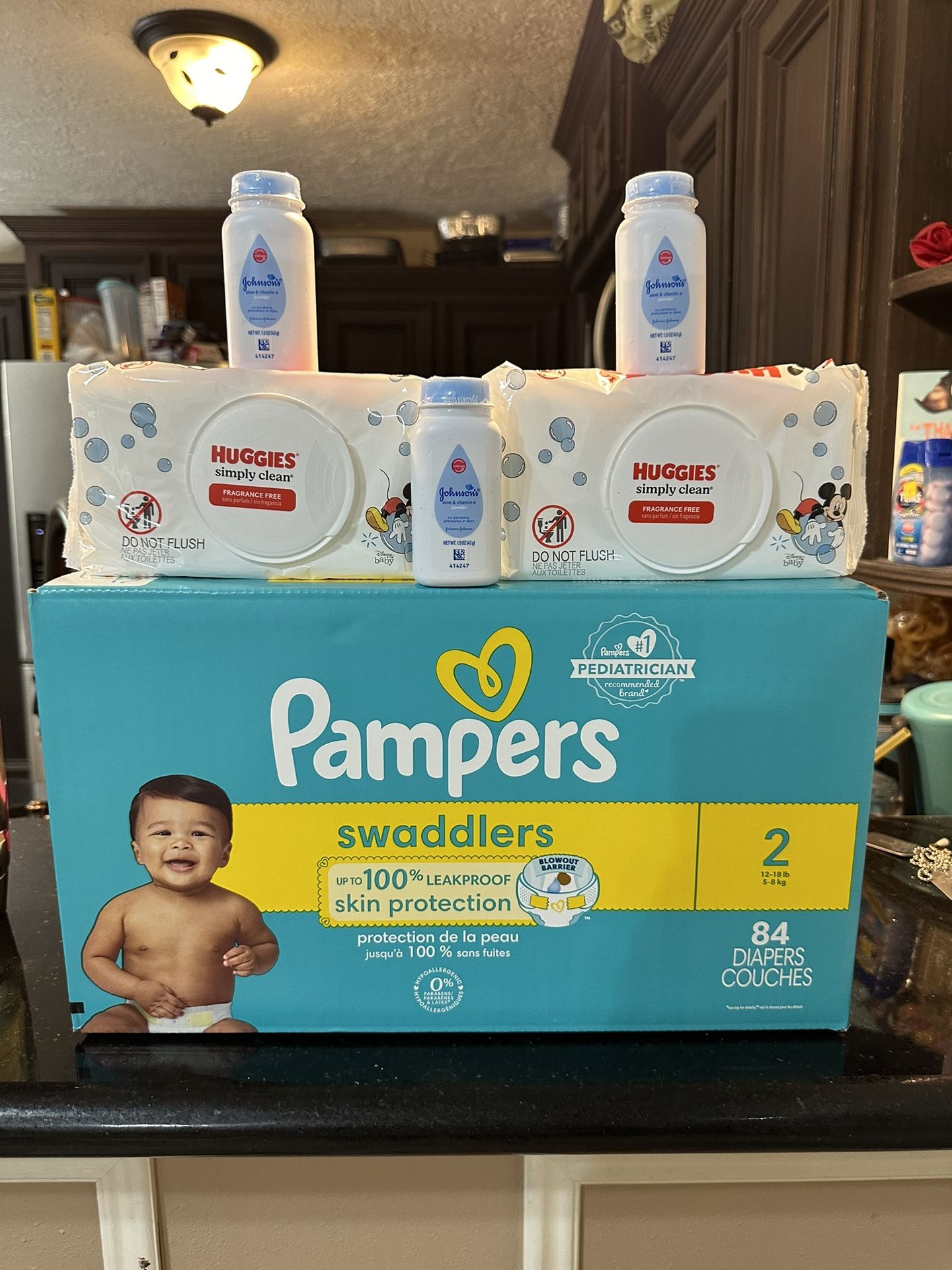 Pampers Diapers Size 2 Bundle With Wipes $35