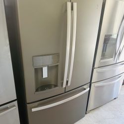 Dark Stainless Steel Refrigerator 