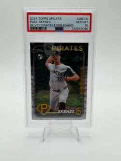 Paul Skenes 2024 Topps Update Silver Crackle Foilboard RC PSA 10