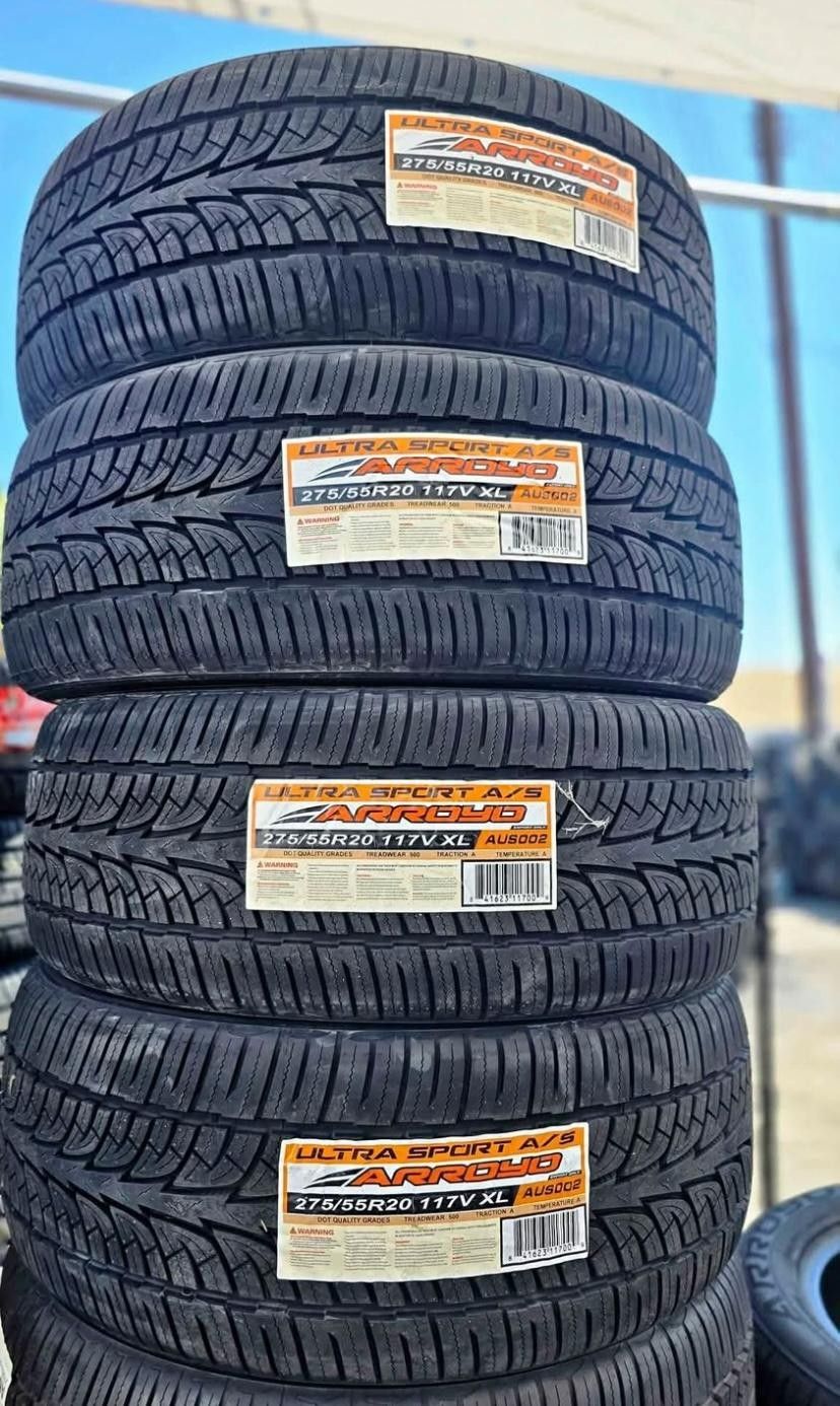 275/55R20 Arroyo A/S Set Of 4 New Tires 