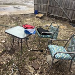 Outside Chairs And table 