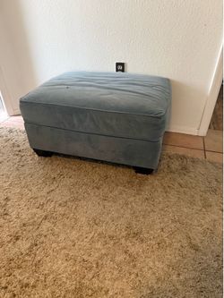 Blue ottoman
