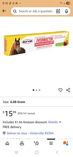 Anthelmintic And Boticide For Horses 