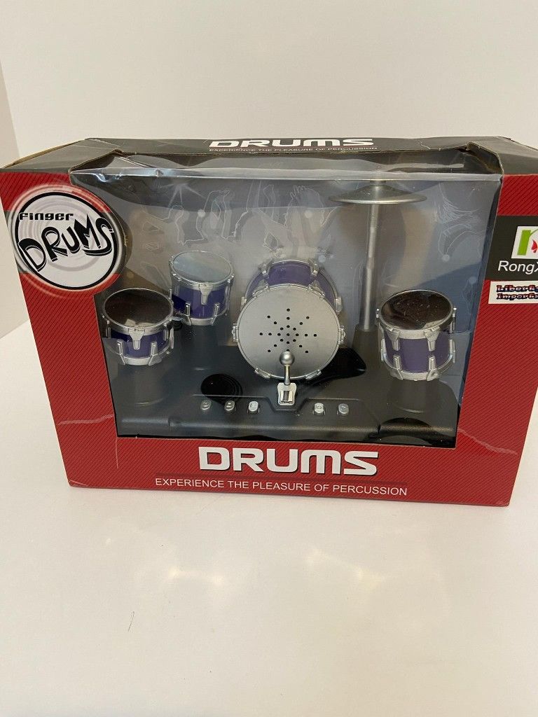 Table Top Finger Drums Drum Set, Electronic Musical Toy Drums for Office Desk