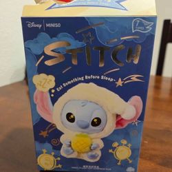 'Eat Something Before Sleep' Disney Stitch Vinyl Keychain 