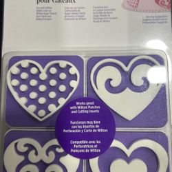 NEW Wilton Cake Stamp Set – 12 Decorative Stamps (Flowers, Balloons, Hearts)