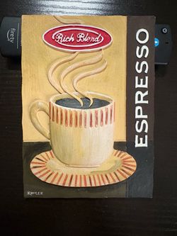 Kohler Espresso Rich Blend Coffee Art Plaque