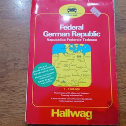 Federal German Republic-large Fold Out Color Map
