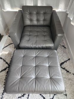 IKEA Morabo Chair + Ottoman - Grey