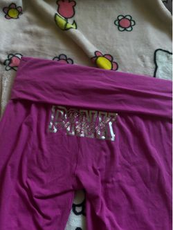 Pink bling flared leggings