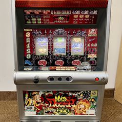 Mad Doctor Pachislo Skill Stop Slot Machine, Tokens, and Keys. Works Perfect