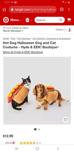 Hot Dog Halloween Dog and Cat Costume - Hyde & EEK!