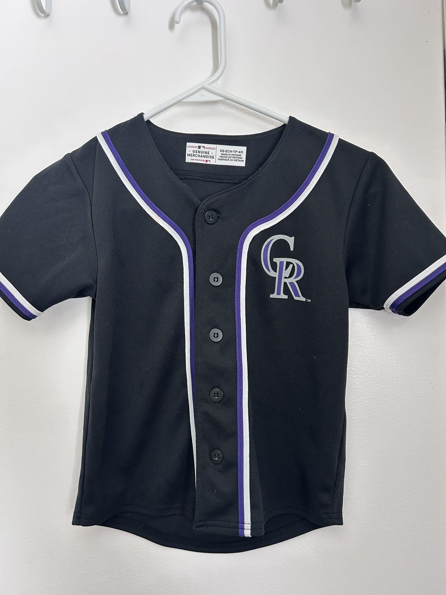 MLB Colorado Rockies Genuine Merchandise Youth Jersey XS Black and Purple