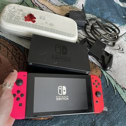 Nintendo Switch With Dock And Case 