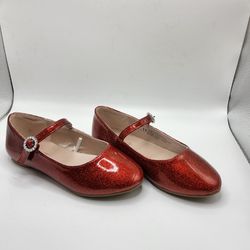 The Childrens Place Red Sparkle Ballet Flats * New* Sz 11