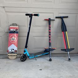 Scooter Skateboard Pogo Sticks