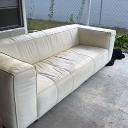 White Leather Couch