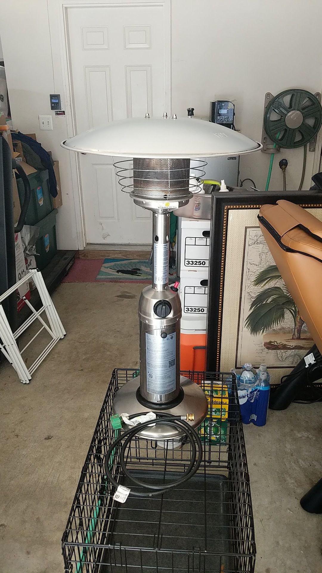 Hiland Table Top Portable Heater, Stainless Steel, With tank adapter