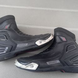 Sedici Forza Black Motorcycle Riding Sport Street Boots 