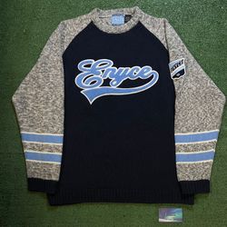 Vintage ENYCE blue and grey knit crewneck