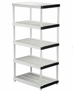 5-Tier Plastic Storage Shelving Unit