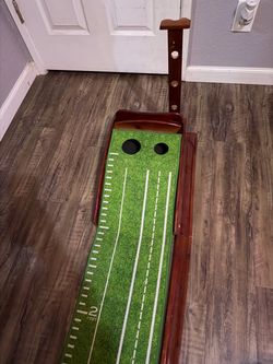WEKIN Golf Putting Mat with Wooden Ball Return – $50 OBO