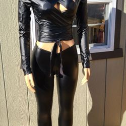 Sexy Black Pants Set