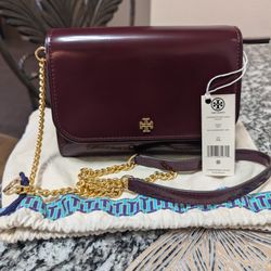 TORY BURCH EMERSON PATENT LEATHER CHAIN PURSE !!!