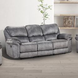 SOFA & LOVESEAT RECLINER GREY 