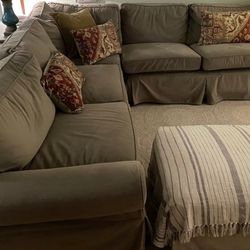Pottery Barn Basic L shape slip covers carbon gray. Full set slip covers.