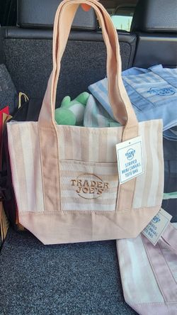 Limited Edition Trader Joe’s Striped Tote - Tan