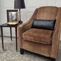 Chair, side table and lamp