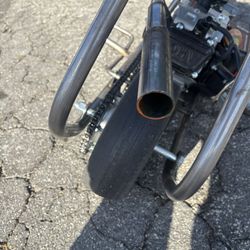 Custom Three Stage Straight Pipe Minibike 