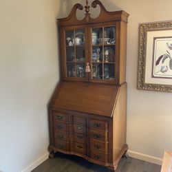 Miller wood secretary desk cabinet $120