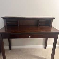 Solid Wood Desk And File Cabinet