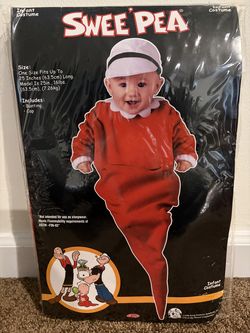 Halloween Costume – Popeye Sweet Pea (Infant One Size) - LIKE NEW