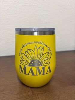 Mama Sunflower Engraved Stainless Steel Tumbler