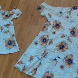 Matching dresses for sisters or mother and daughter. 3/4 years old and one size Medium both$8