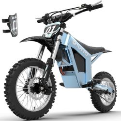 ☆ Tuttio Soleil01-GB Electric-Dirt-Bike - 2026 Upgrade 3000W Peak 37MPH E-Bike, 14"/12" Fat Tire E-Motorcycle with 48V 21AH Battery 200NM Mountain Off