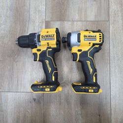 NEW DeWalt 20V Atomic Brushless Drill & Impact Driver Combo TOOLS ONLY
