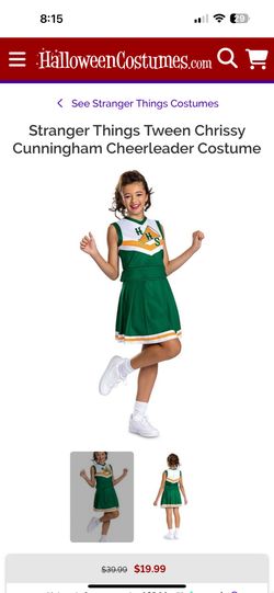 Stranger Things Tween Chrissy Cunningham Cheerleader Costume