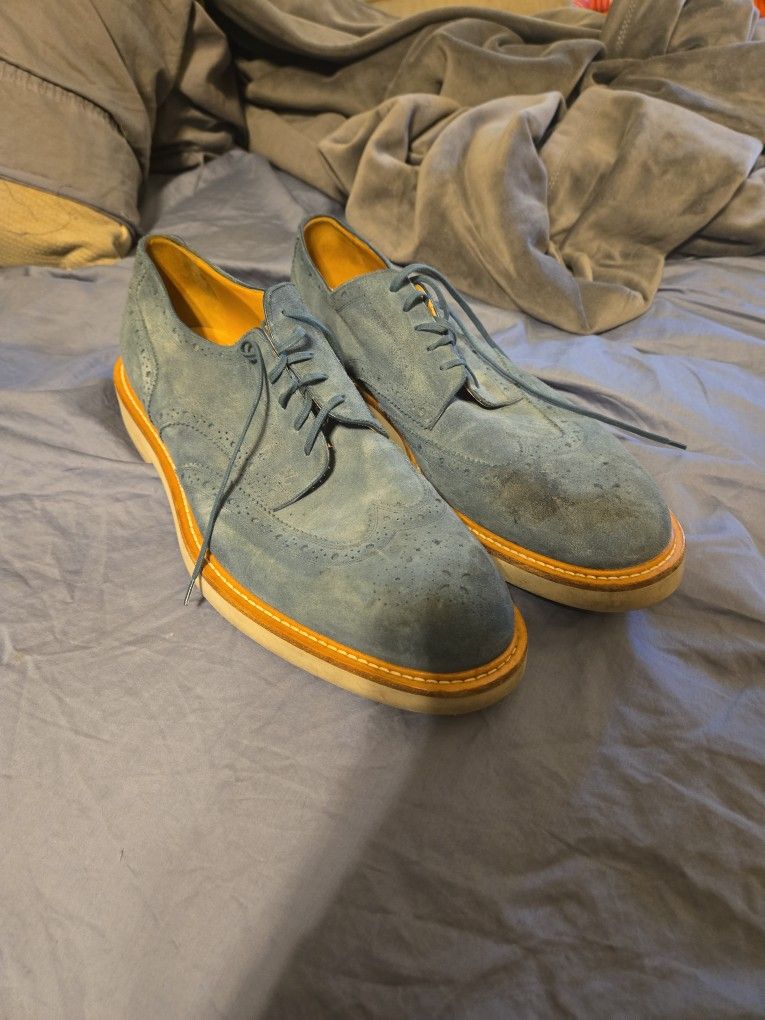 Blue Suede Louis Vuitton Shoes