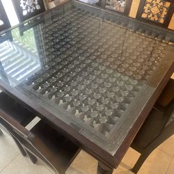 Price drop - Malaysian amazing handcrafted 8 Seat Dinner Table. Absolutely Amazing Workmanship - Have To See 