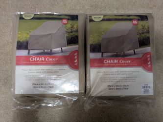 New Chair Covers. Waterproof, Heavy Duty. Sealed Bag. Light Beige.