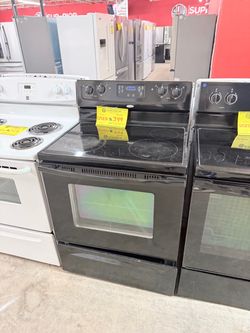 Whirlpool Black Glass Top Electric Range