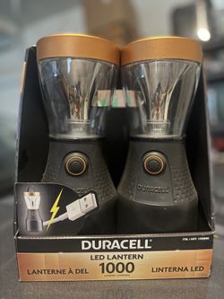 Set of 2 Duracell LED 1000 Lumen Lanterns